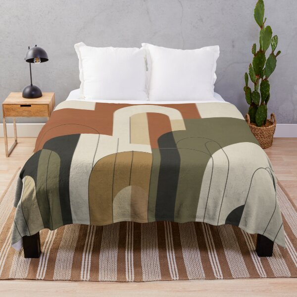 Item preview, Modernist Architecture Earth Color Blocking Poster designed and sold by EnmarcArt.