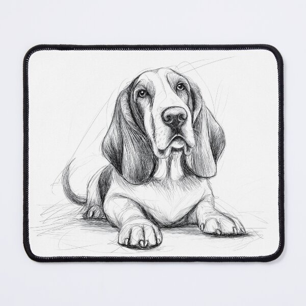 Item preview, Basset Hound Doggie Illustration designed and sold by Roxane Bay.