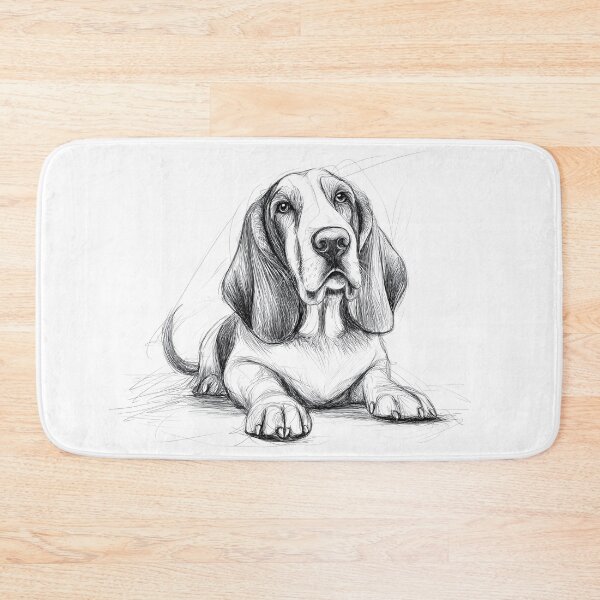 Item preview, Basset Hound Doggie Illustration designed and sold by Roxane Bay.