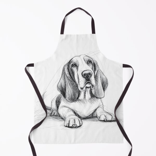 Item preview, Basset Hound Doggie Illustration designed and sold by Roxane Bay.