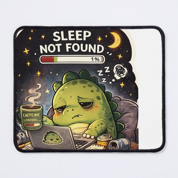 Item preview, 404 Sleep Not Found Dinosaur Sticker designed and sold by NexusPixels.