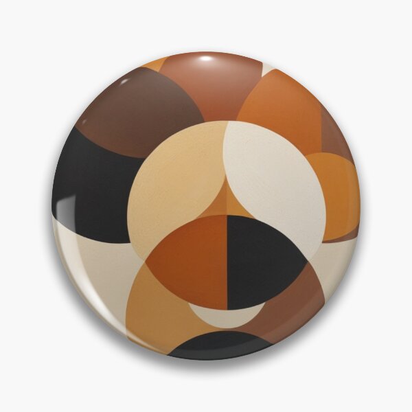 Item preview, Mid Century Geometric Circles Abstract Painting designed and sold by EnmarcArt.