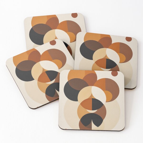 Item preview, Mid Century Geometric Circles Abstract Painting designed and sold by EnmarcArt.