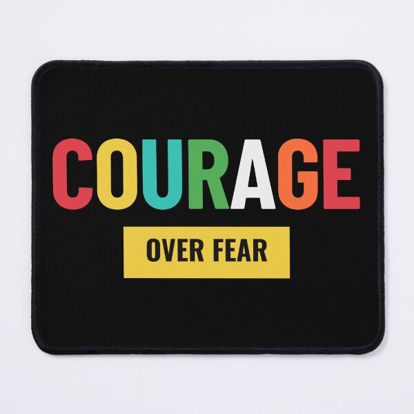 Item preview, Courage Over Fear – Bold Motivational Quote T-Shirt, Colorful Typography Tee, Inspirational Gift, Brave Mindset Shirt, Overcoming Fear designed and sold by No Excuses .