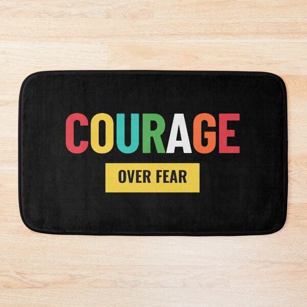 Item preview, Courage Over Fear – Bold Motivational Quote T-Shirt, Colorful Typography Tee, Inspirational Gift, Brave Mindset Shirt, Overcoming Fear designed and sold by No Excuses .