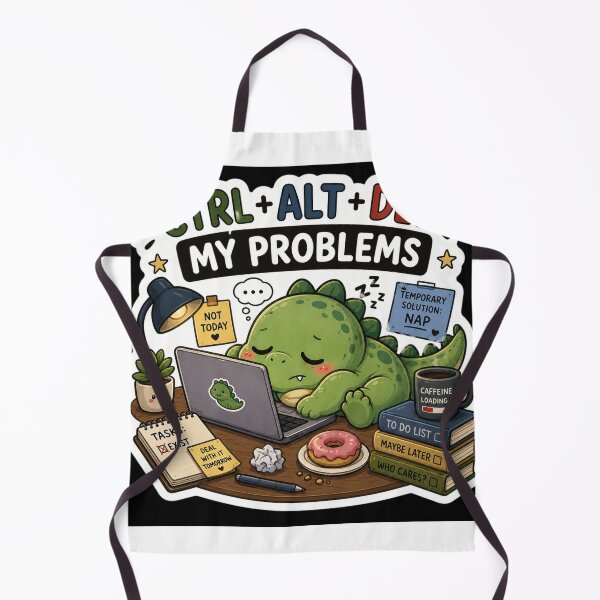 Item preview, Ctrl Alt Del My Problems Dinosaur Sticker designed and sold by NexusPixels.