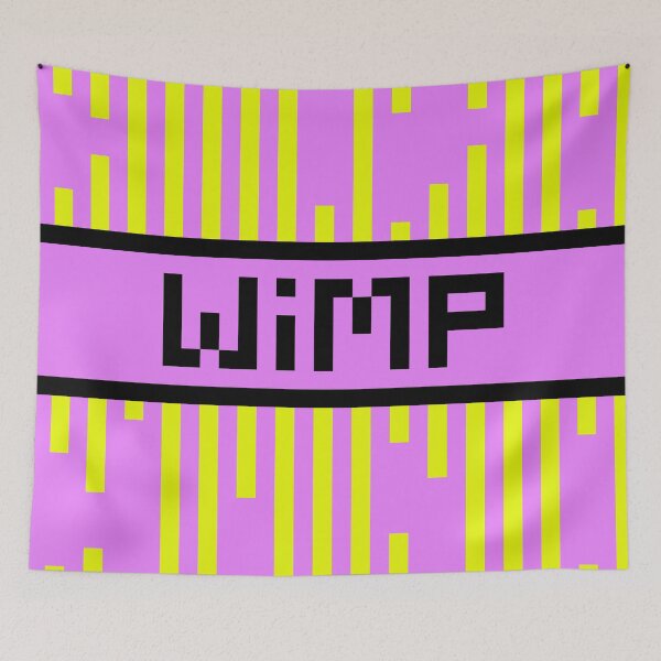 Item preview, WIMP — Pixel Art Word | Retro 8-Bit Two-Tone Typography designed and sold by Mouremandier.