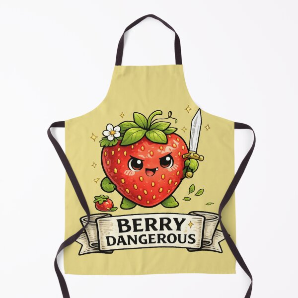 Item preview, Berry Dangerous Funny Fruit Pun - Cute Angry Strawberry Knight Meme designed and sold by MythoWorldddd.