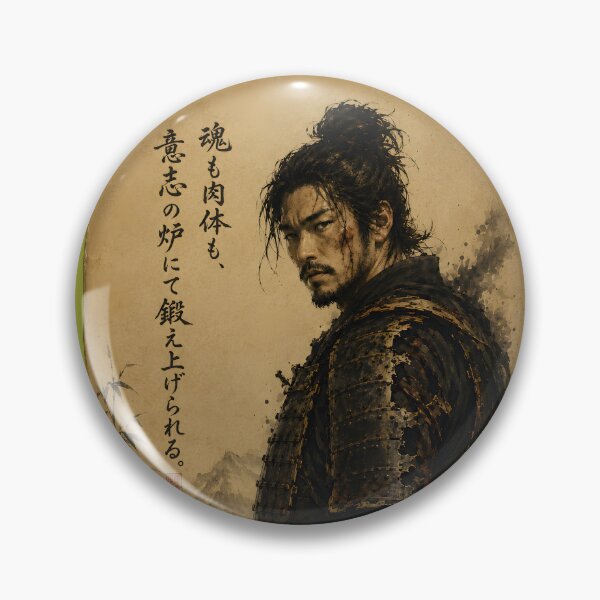 Item preview, Samurai in light armor. "Body and Soul forged in the furnace of willpower" designed and sold by Awesome Place!.