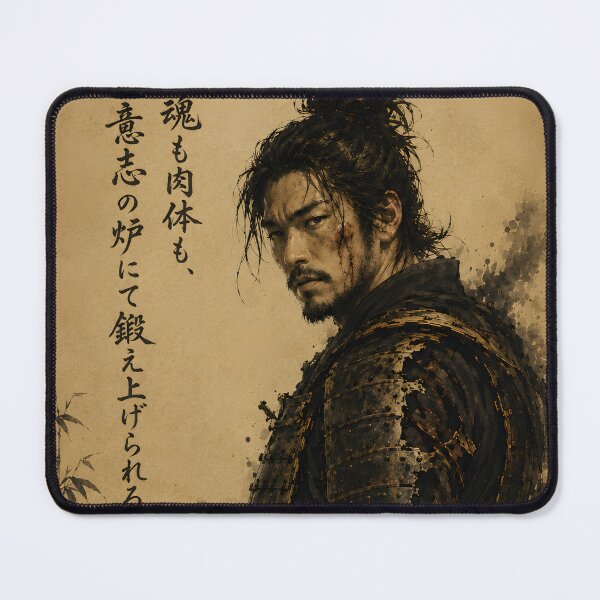 Item preview, Samurai in light armor. "Body and Soul forged in the furnace of willpower" designed and sold by Awesome Place!.