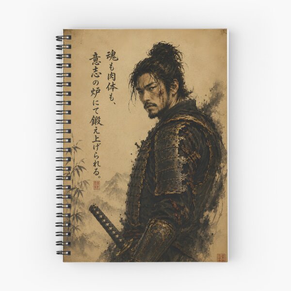 Item preview, Samurai in light armor. "Body and Soul forged in the furnace of willpower" designed and sold by Awesome Place!.