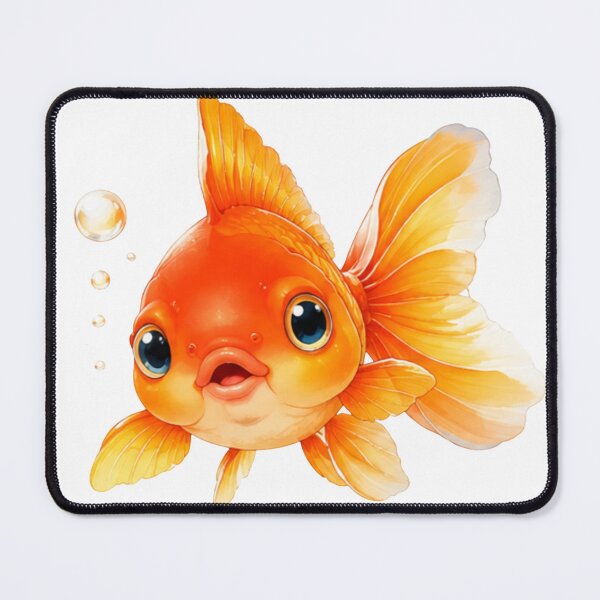Item preview, Kawaii Cute Goldfish Sticker Design - Orange Fancy Goldfish Cartoon Art designed and sold by ygmrribi.