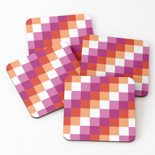 Item preview, Lesbian Pride striped pattern in pink, orange and white designed and sold by Kreativa1.