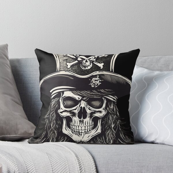 Item preview, Pirate Captain Skull Jolly Roger Top Hat Vintage Engraving designed and sold by DarkOriginArts.