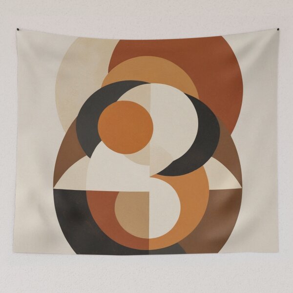 Item preview, Minimalist Mid Century Oval Shapes Poster designed and sold by EnmarcArt.