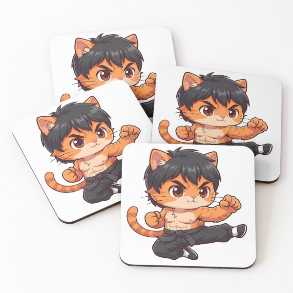 Item preview, Kung Fu Cat Fighter Parody Cartoon designed and sold by CuteKats.