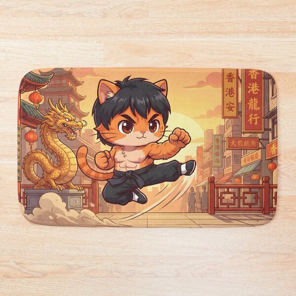 Item preview, Kung Fu Cat Fighter Parody Cartoon designed and sold by CuteKats.