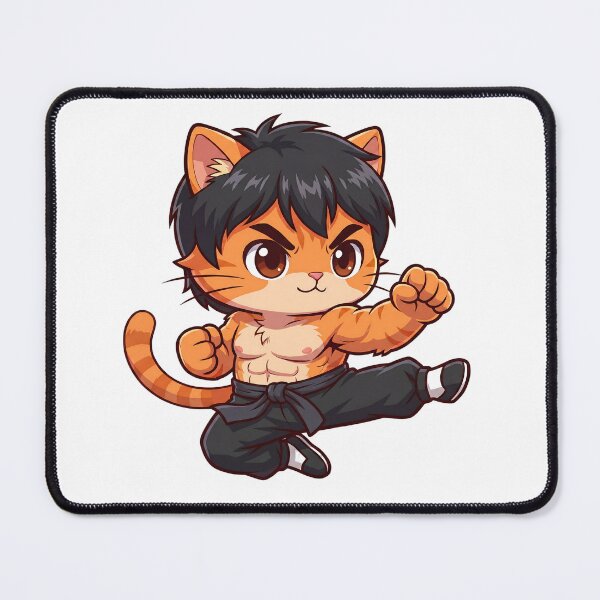 Item preview, Kung Fu Cat Fighter Parody Cartoon designed and sold by CuteKats.
