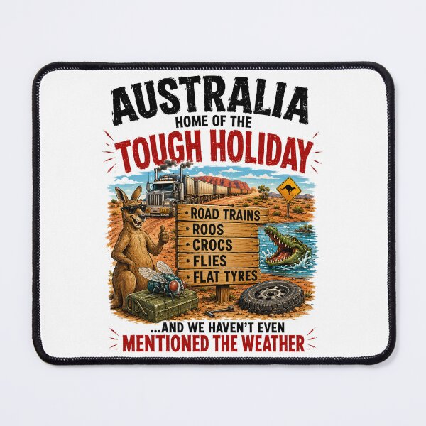 Item preview, Caution: Kangaroos Have Right of Way – Funny Aussie Warning Gift designed and sold by Holiday-Hunter.