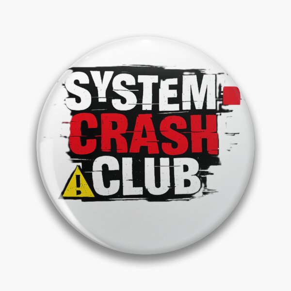 Item preview, System Crash Club Warning Logo designed and sold by AstraDrip Studio.