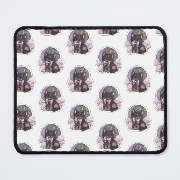 Item preview, Clouds Kitty — Cute Hand Drawn Gothic Cat Art designed and sold by Darkfully-Done.