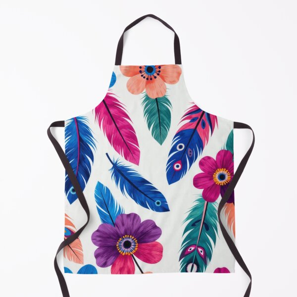 Item preview, Colorful Boho Floral Feather Pattern | Vibrant Retro Botanical Design designed and sold by GalleryPeak.