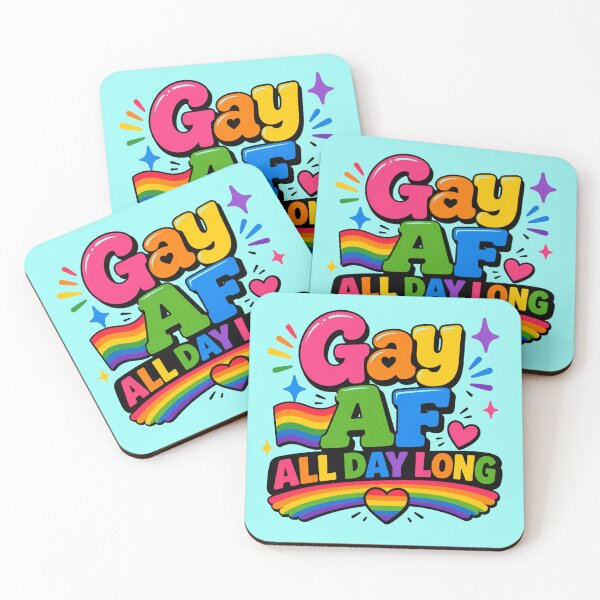 Item preview, Gay AF All Day Long Rainbow Pride LGBTQ+ Design | Funny Queer Pride Retro designed and sold by TheStephanieRome.