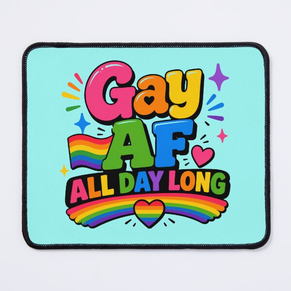 Item preview, Gay AF All Day Long Rainbow Pride LGBTQ+ Design | Funny Queer Pride Retro designed and sold by TheStephanieRome.