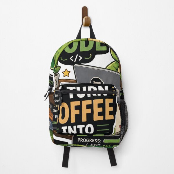 Item preview, I Turn Coffee Into Code Dinosaur Sticker designed and sold by NexusPixels.