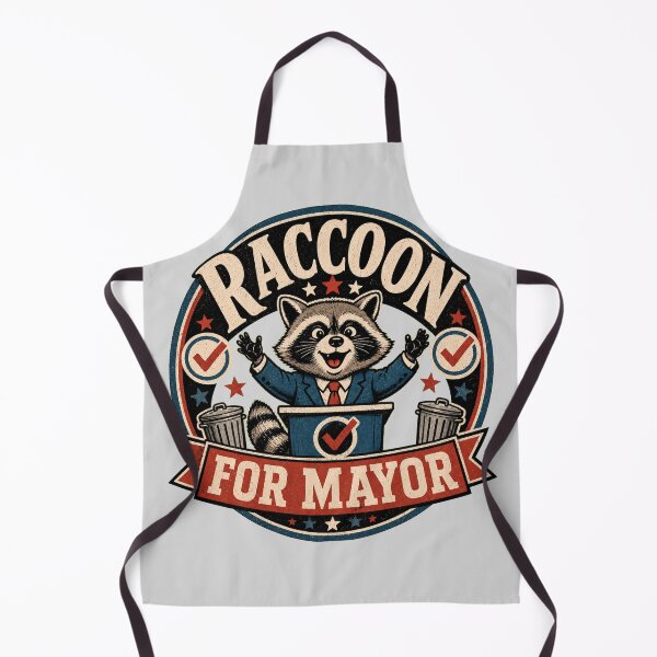Item preview, Raccoon For Mayor Funny Fake Campaign Trash Panda designed and sold by POD DYNASTY.