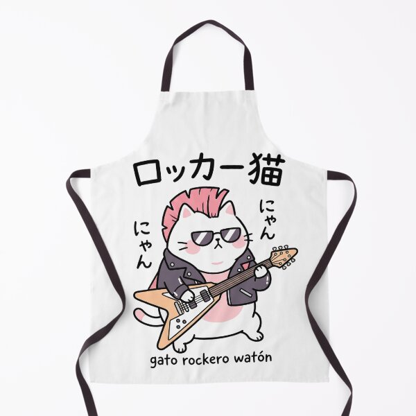 Item preview, Gato rockero watón Kawaii Neko designed and sold by CuteKats.