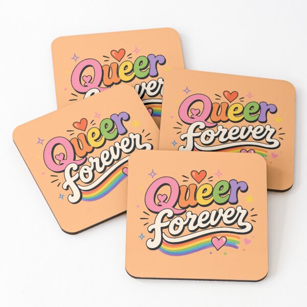 Item preview, Queer Forever Rainbow Pride LGBTQ+ Retro Typography Sticker | Colorful Pride Fan Design designed and sold by TheStephanieRome.