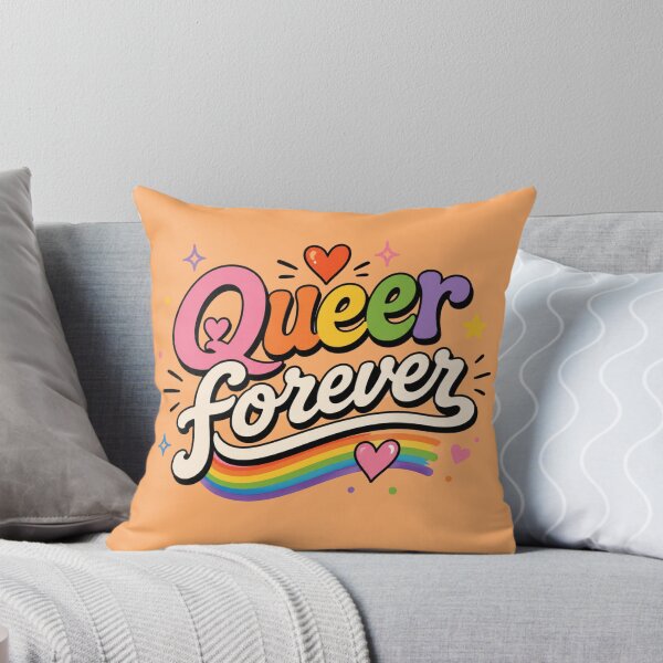 Item preview, Queer Forever Rainbow Pride LGBTQ+ Retro Typography Sticker | Colorful Pride Fan Design designed and sold by TheStephanieRome.