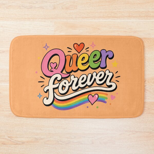 Item preview, Queer Forever Rainbow Pride LGBTQ+ Retro Typography Sticker | Colorful Pride Fan Design designed and sold by TheStephanieRome.