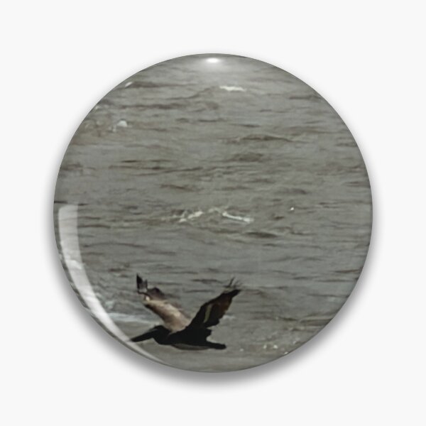 Item preview, Brown Pelican Soaring Above Rough Ocean Waves. designed and sold by Pearls1.