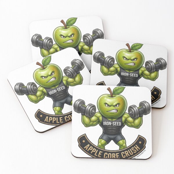 Item preview, Apple Core Crush Funny Fitness Weightlifting Apple designed and sold by JeevanStickers.
