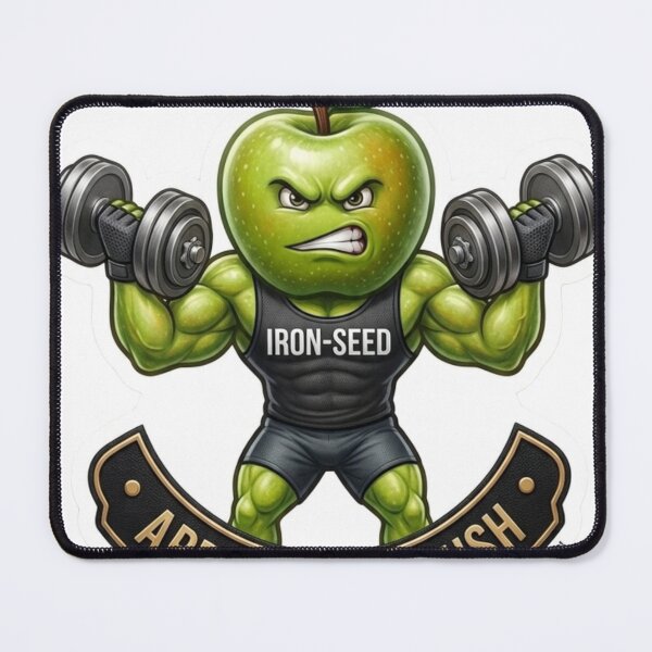 Item preview, Apple Core Crush Funny Fitness Weightlifting Apple designed and sold by JeevanStickers.