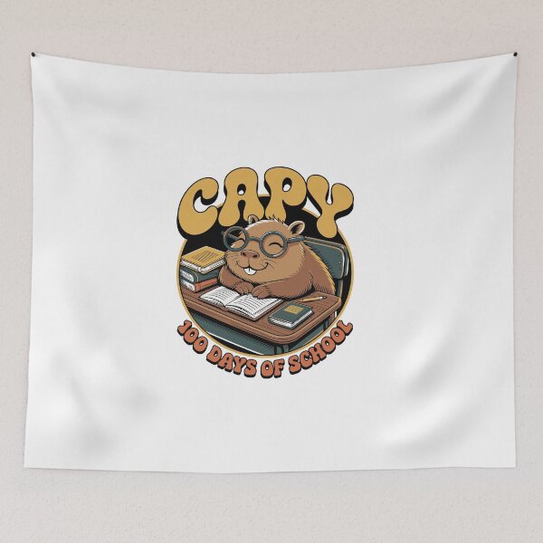 Item preview, capy 100 days of school  designed and sold by jkrphoto.