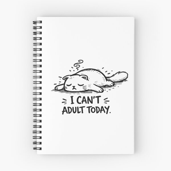 Item preview, I Can't Adult Today Lazy Cat - Funny Relatable Cat Humor Design designed and sold by InfiniteOrbit.