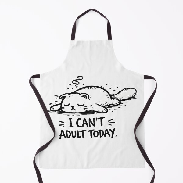 Item preview, I Can't Adult Today Lazy Cat - Funny Relatable Cat Humor Design designed and sold by SupplyCode.