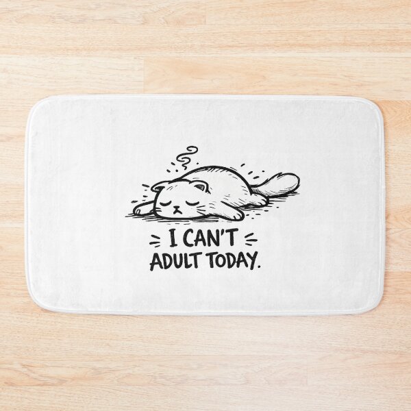 Item preview, I Can't Adult Today Lazy Cat - Funny Relatable Cat Humor Design designed and sold by InfiniteOrbit.