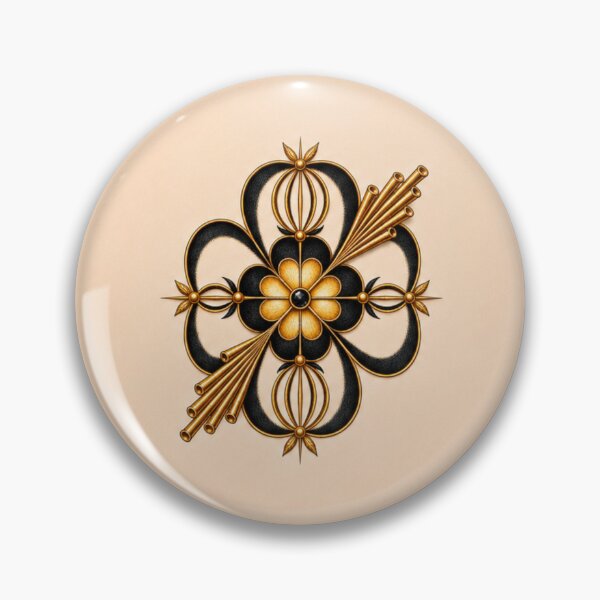 Item preview, Royal Axis Flower Black&Gold - Seal of Success designed and sold by RAIPrintStudio.