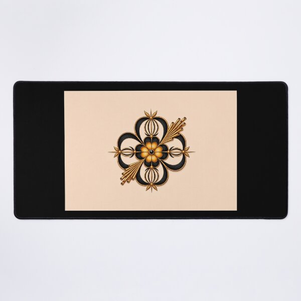Item preview, Royal Axis Flower Black&Gold - Seal of Success designed and sold by RAIPrintStudio.