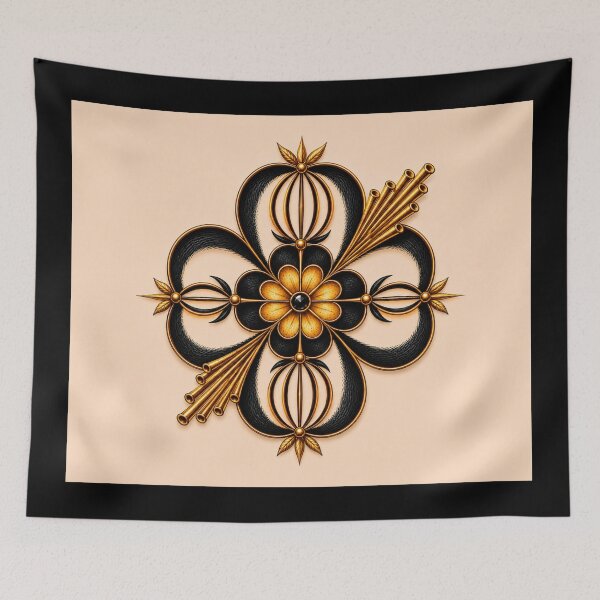Item preview, Royal Axis Flower Black&Gold - Seal of Success designed and sold by RAIPrintStudio.