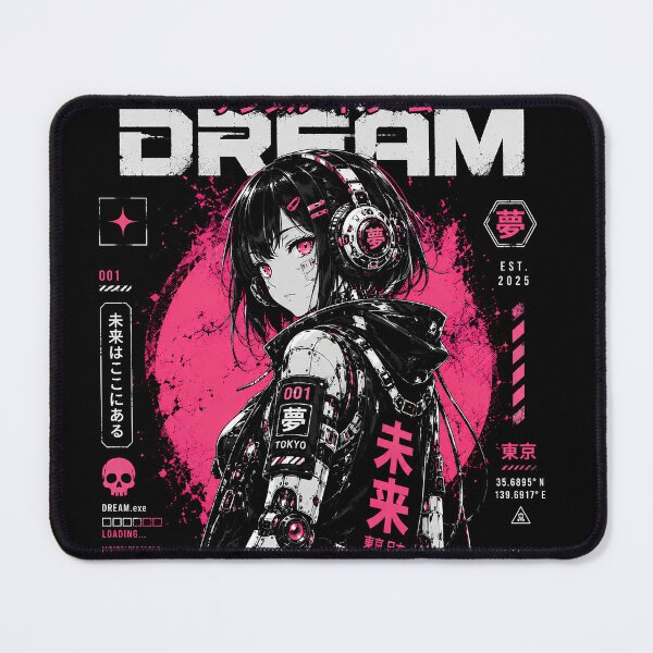 Item preview, Digital Dream Cyberpunk Anime Girl T-Shirt | Futuristic Cyborg Tokyo Japan Techwear Streetwear Graphic designed and sold by saamessart.