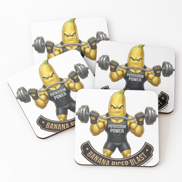 Item preview, Banana Bicep Blast Funny Fitness Weightlifting Banana designed and sold by JeevanStickers.