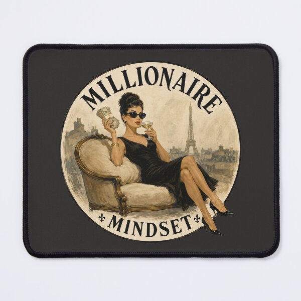 Item preview, Millionaire Mindset Vintage Paris Tee – Luxury Lifestyle Fashion Art designed and sold by TheStephanieRome.