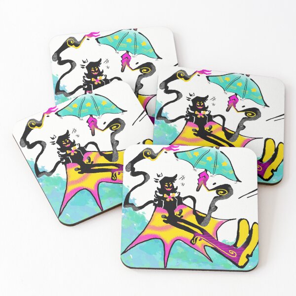 Item preview, Psychedelic Shadow Imp Parody Floating Umbrella Streetwear designed and sold by Bassot-Studio.