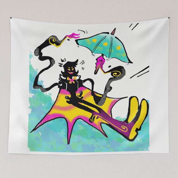 Item preview, Psychedelic Shadow Imp Parody Floating Umbrella Streetwear designed and sold by Bassot-Studio.