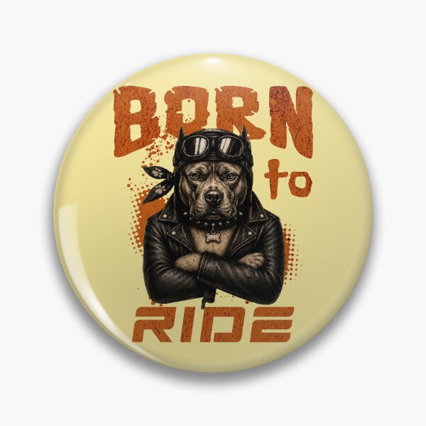 Item preview, Pitbull Biker Design – Born To Ride Funny Motorcycle Pitbull Gift designed and sold by PixelsPaws.